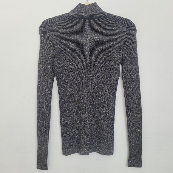 Diane von Furstenberg Tess Metallic Sweater in Blue‎ - Picture 3 of 10